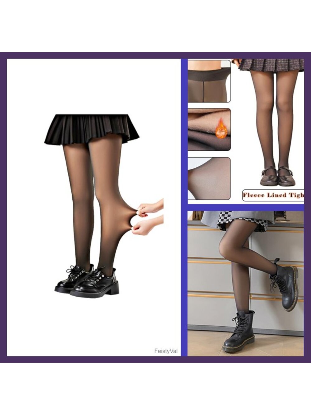 Fleece Lined Tights Ultra Soft Thick Warm Winter Tights for Girls